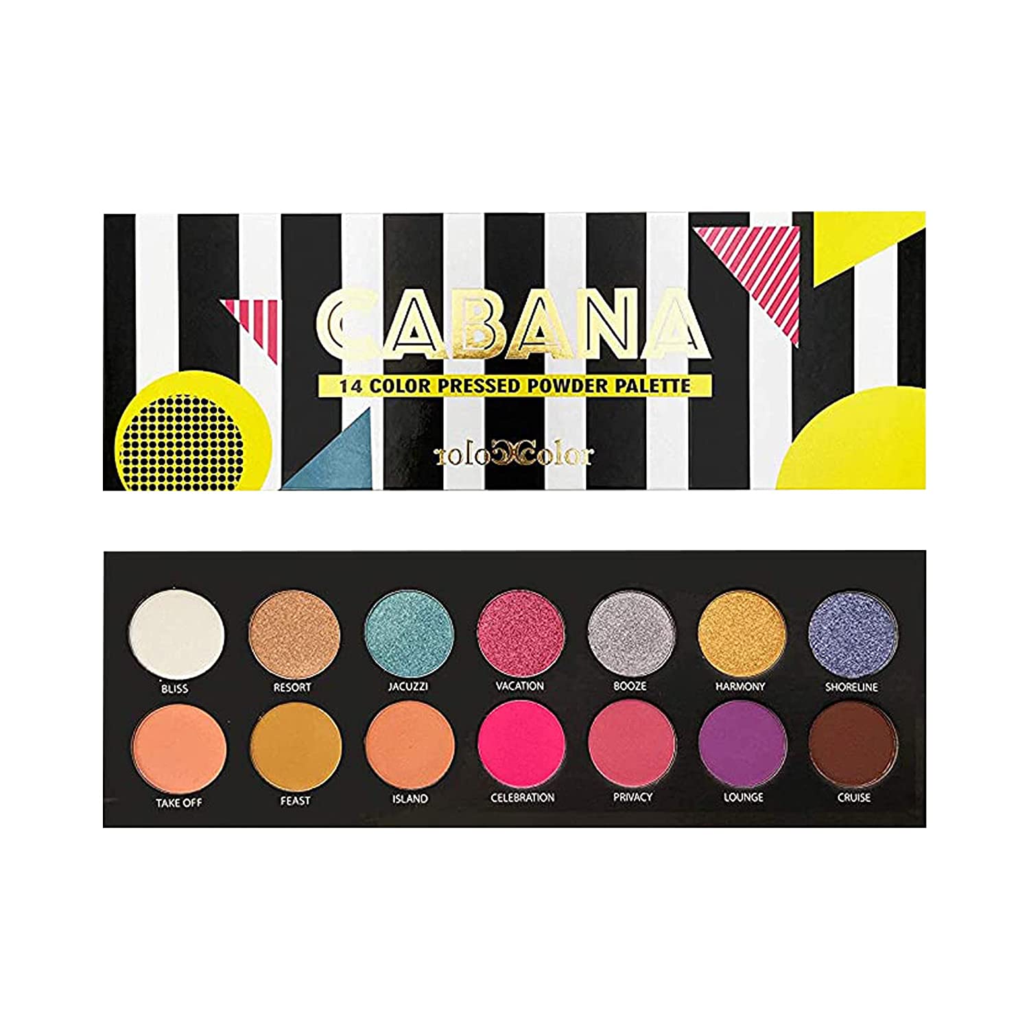 Ccolor Cabana 14 Color Eyeshadow Palette - amLux