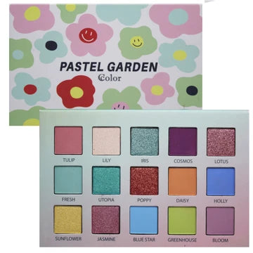 Ccolor Pastel Garden 15-Color Eyeshadow Palette - amLux